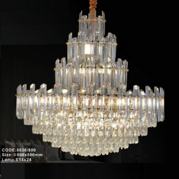 CODE: 8636/800: Đèn thả Phale - KT: Ø800mm x H800mm - Bóng đèn E14 x 24 bóng