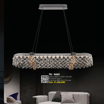 TH - 8665: Đèn thả ngang Phale  - KT: L900mm x W300mm x H300mm - Đèn LED đổi 3 màu