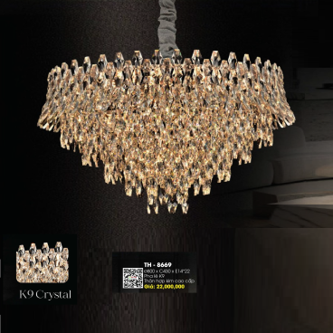 TH - 8669: Đèn thả Phale - KT: Ø800mm x H430mm - Bóng đèn E14 x 22 bóng