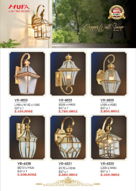 CATALOGUE ĐÈN HUFA ( CK TỪ 55%-65%)