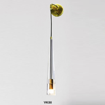 35 - VK88: Đèn gắn tường chao thủy tinh - KT: Ø80mm x H400mm - Bóng đèn chân E27 x 1