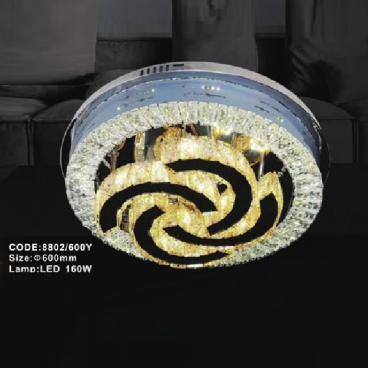 CODE: 8802/600Y: Đèn áp trần Phale - KT: Ø600mm - Bóng đèn LED 160W, ánh sáng đổi 3 màu