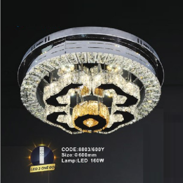 CODE: 8803/600Y: Đèn áp trần Phale - KT: Ø600mm - Bóng đèn LED 160W, ánh sáng đổi 3 màu
