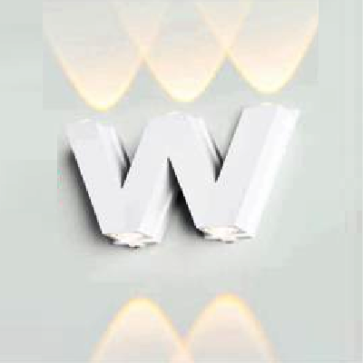 AN - VL - 8805/WH: Đèn gắn tường ngoài trời - KT: L222mm x W46mm x H115mm - Đèn LED 5W, ánh sáng vàng