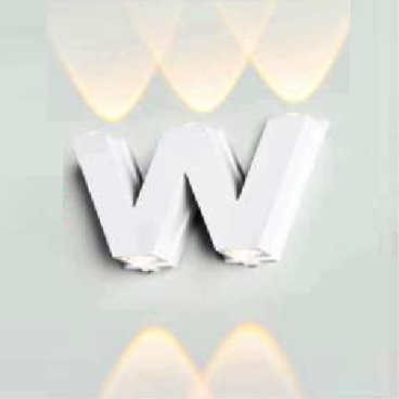 AN - VL - 8805/WH: Đèn gắn tường ngoài trời - KT: L222mm x W46mm x H115mm - Đèn LED 5W, ánh sáng vàng