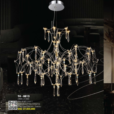 TH - 8813: Đèn thả LED Phale  - KT: Ø800mm x H550mm - Đèn LED đổi 3 màu