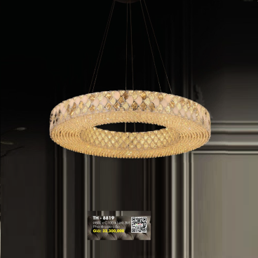 TH - 8819: Đèn thả LED Phale - KT: Ø800mm x H100mm - Đèn LED đổi 3 màu