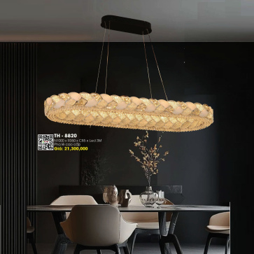 TH - 8820: Đèn thả ngang LED Phale - KT: L1000mm x W350mm x H85mm - Đèn LED đổi 3 màu