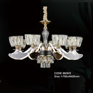 CODE: 8820/8: Đèn chùm LED 8 tay - KT: Ø780mm x H420mm - Đèn LED