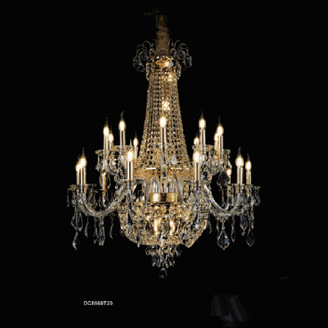 35 - DC8860T20: Đèn chùm phale nến 20 tay - KT: Ø1000mm x H1200mm - Bóng đèn E14 x 30 bóng