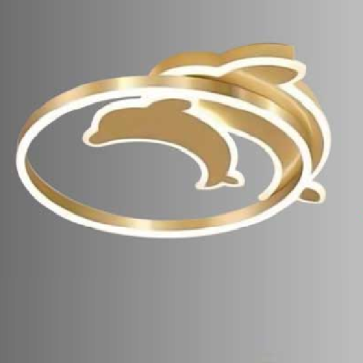 OTA8870 : Đèn áp trần LED, tròn, thân xi vàng - KT: Ø550mm - Đèn LED đổi 3 màu