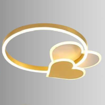 OTA8875 - Đèn áp trần tròn, LED, thân vàng - KT: Ø550mm - Đèn LED đổi 3 màu