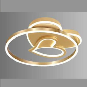 OTA8876 - Đèn áp trần tròn, LED, thân màu vàng - KT: Ø550mm - Đèn LED đổi 3 màu