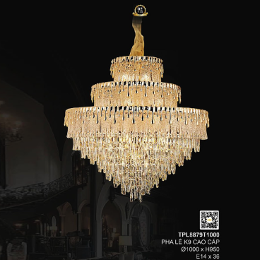 TPL8879T1000: Đèn thả Phale  - KT: Ø1000mm x H950mm - Bóng đèn E14 x 36 bóng