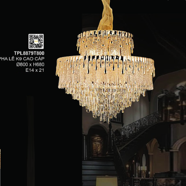 TPL8879T800: Đèn thả Phale  - KT: Ø800mm x H680mm - Bóng đèn E14 x 21 bóng