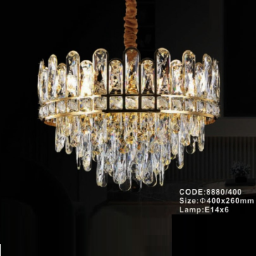 CODE: 8880/400: Đèn thả Phale - KT: Ø400mm x H260mm - Đèn E14 x 6 bóng