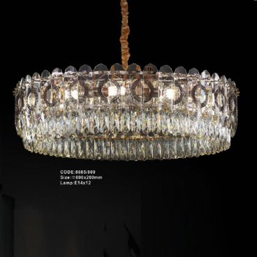 CODE: 8885/800: Đèn thả Phale - KT: Ø800mm x H200mm - Đèn E14 x 12 bóng