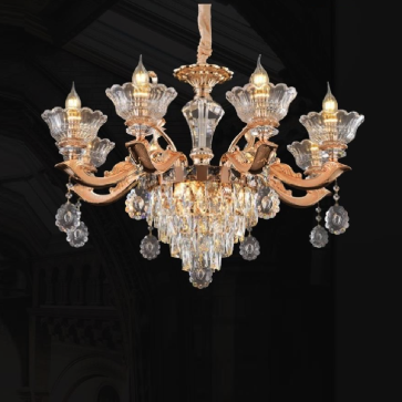 35 - DC891T8:  Đèn chùm nến Phale 8 tay - KT: Ø780mm x H550mm - Bóng đèn nến E14 x 11 bóng