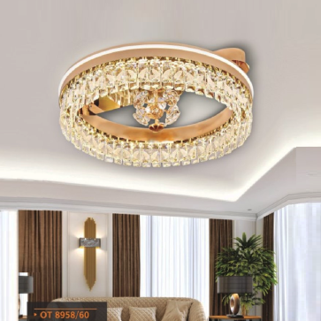 AD - OT 8958/60: Đèn áp trần tròn Phale - KT: Ø600mm x H245mm - Đèn LED đổi 3 màu