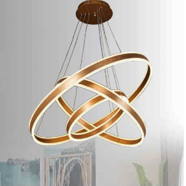 TH - 896: Đèn thả 3 vòng LED - KT: Ø(400+600+800)mm x H1000mm - Đèn LED đổi 3 màu