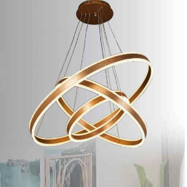 TH - 896: Đèn thả 3 vòng LED - KT: Ø(400+600+800)mm x H1000mm - Đèn LED đổi 3 màu