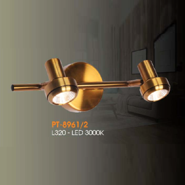 VE - PT - 8961/2: Đèn rọi tranh/gương đơn - KT: L320mm - Đèn LED ánh sáng vàng 3000K