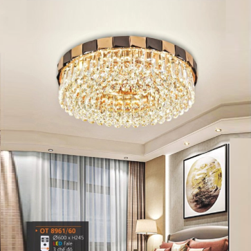 AD - OT 8961/60: Đèn áp trần LED Phale - KT: Ø600mm x H245mm - Đèn LED đổi 3 màu