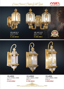 CATALOGUE ĐÈN HUFA ( CK TỪ 55%-65%)