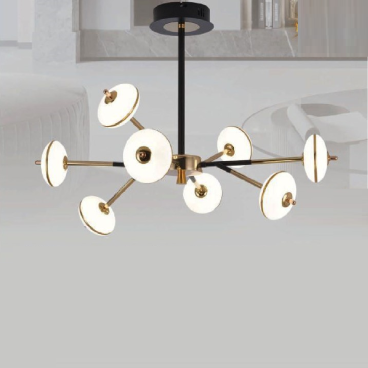CODE: 9049/4+4: Đèn chùm LED 8 tay - KT: Ø650mm x H520mm - Đèn LED đổi 3 màu