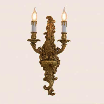 35 - VDC9071T2: Đèn gắn tường nến 2 bóng - KT: Ø260mm x H500mm - Bóng đèn nến chân E14 x 2 bóng