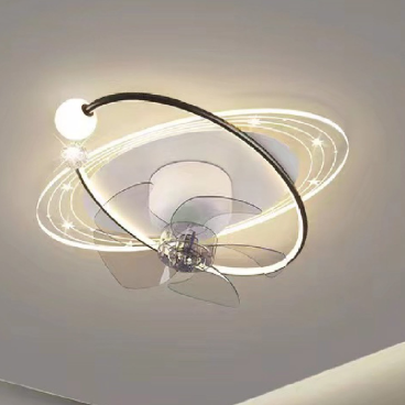 MO - 9077: Quạt trần đảo Đèn LED -  KT: L530mm x H120mm - Đèn LED  đổi 3 màu