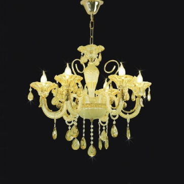 35 - DC9087T6: Đèn chùm nến 6 tay - KT: Ø650mm x H650mm - Bóng đèn nến E14 x 6 bóng