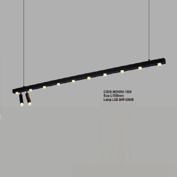 CODE: MD9090-1500: Đèn thả ngang LED - KT: L1500mm - Đèn LED 36W ánh sáng vàng 3000K