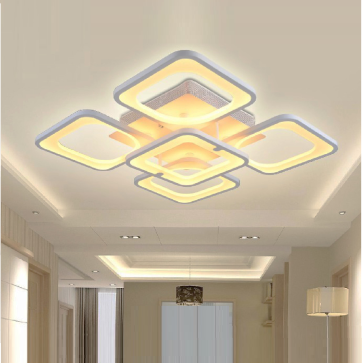 MO - 913: Đèn áp trần LED - KT: L570mm x W570mm x H100mm - Đèn LED đổi 3 màu