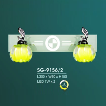 HF - SG - 9156/2: Đèn rọi tranh / rọi gương đôi - KT: L300mm x W60mm x H150mm - Đèn LED 14W đổi 3 màu