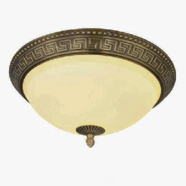 AN - MĐ - X0092/400: Đèn ốp trần đồng chao đá - KT: Ø400mm x H180mm - Đèn LED ánh sáng đổi 3 màu