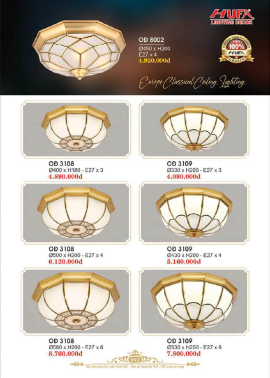 CATALOGUE ĐÈN HUFA ( CK TỪ 55%-65%)
