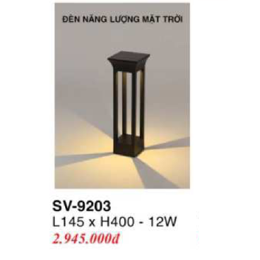 SV - 9203: Đèn trụ sân vườn NLMT