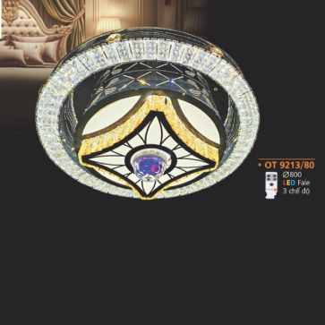 AD - OT 9213/80: Đèn áp trần Phale LED - KT: Ø800mm - Đèn LED đổi 3 màu