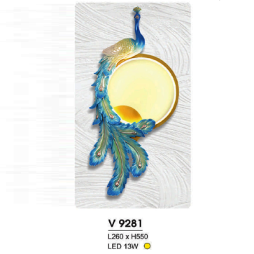 V 9281: Đèn gắn tường LED - KT: L260mm x H550mm - Đèn LED 13W ánh sáng vàng