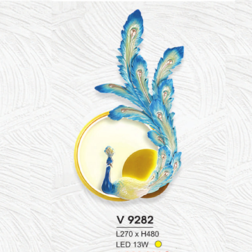 V 9282: Đèn gắn tường LED - KT: L270mm x H480mm - Đèn LED 13W ánh sáng vàng