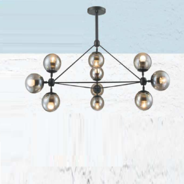 T-9283/10: Đèn chùm thả Cafe 10 bóng - KT: Ø1000mm x H800mm - Bóng đèn E27 x 10 bóng