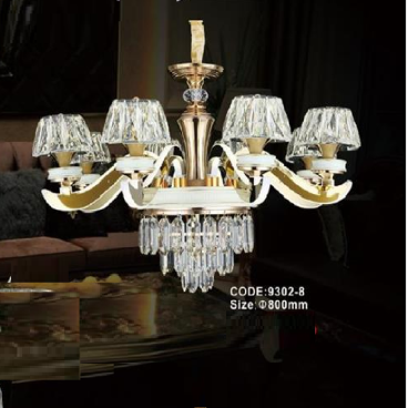 CODE: 9302-8: Đèn chùm LED 8 tay - KT: Ø800mm - Đèn LED