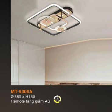 MT - 9306A: Đèn áp trần vuông LED  - KT:  L580mm x W580mm x H180mm - Đèn LED đổi 3 màu