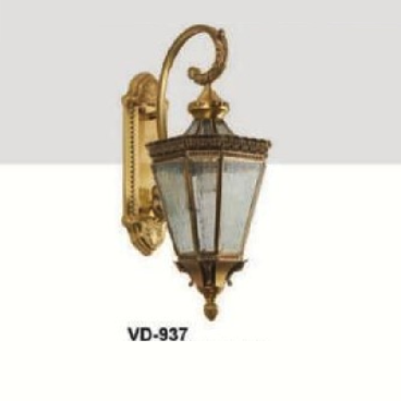 E - VD - 937:  Đèn gắn tường ngoài trời  đồng  - KT: L220mm x W300mm x H570mm - Đèn E27 x 1 bóng