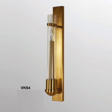 35 - VK94: Đèn gắn tường chao thủy tinh - KT: L70mm x H600mm -  Bóng đèn chân E14 x 1 bóng