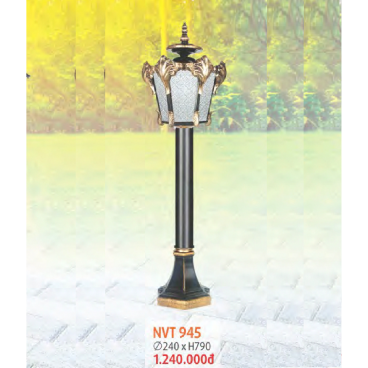NVT 945: Đèn trụ sân vườn hợp kim