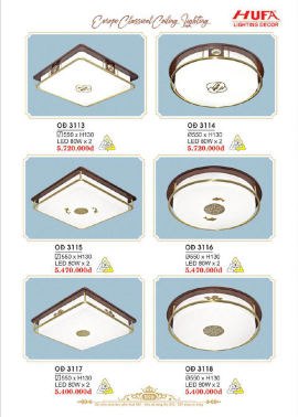 CATALOGUE ĐÈN HUFA ( CK TỪ 55%-65%)