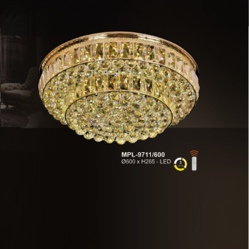 A - MPL - 9711/600: Đèn áp trần LED Phale - KT: Ø600mm x H265mm - Đèn LED đổi 3 màu