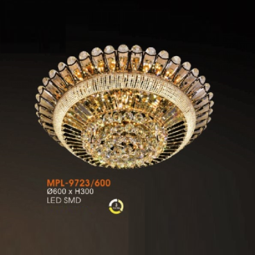 VE - MPL- 9723/600: Đèn áp trần Phale LED - KT: Ø600mm x H300mm - Đèn LED SMD đổi 3 màu